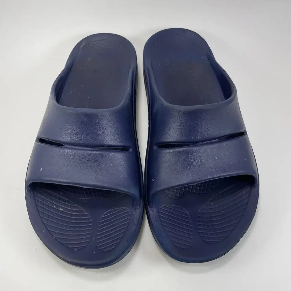 Oofos Ooahh Comfort Slide Mens Size 9 Blue Recovery Sandals, Womens 11